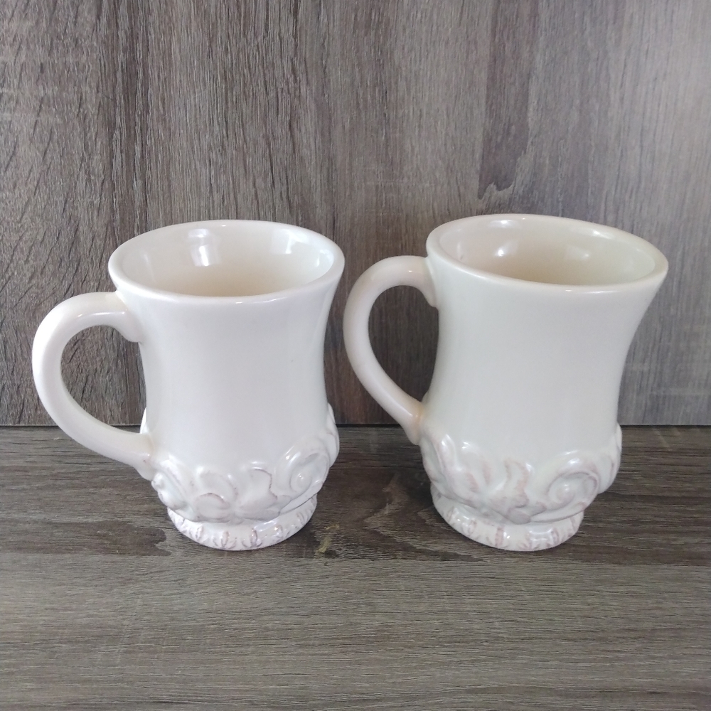 Certified International White Floral Mug Set